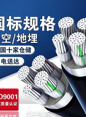 国标铝芯YJLV阻燃防水护套线