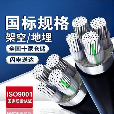 国标铝芯YJLV阻燃防水护套线