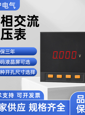 单相电压表 交流 智能型 数字电压表安装尺寸SPZ194U-3K1可加输出