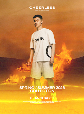 CHEERLESS 我拒绝 I SAY NO 白色/灰绿色 T恤 SS23