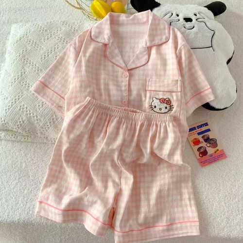 女童夏季薄款家居服套装