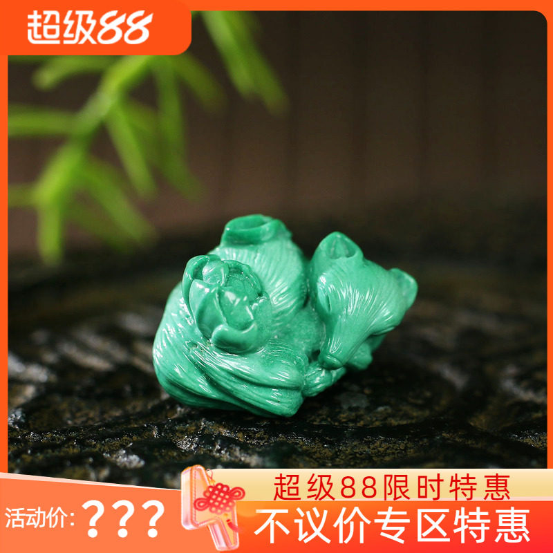 古晨原矿无优化绿松石狐狸挂件