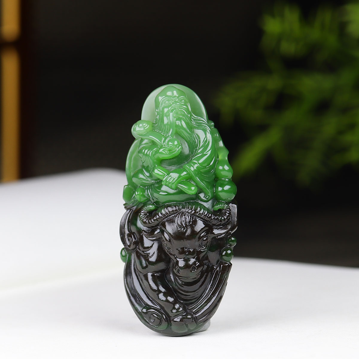 （古晨珠宝）俄罗斯和田玉聚红皮碧玉挂件吊坠玉坠老子传道56g