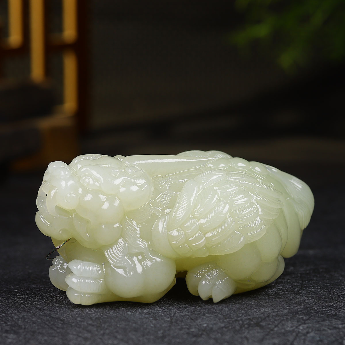 （古晨珠宝）青海和田玉蜂蜜水貔貅把件手玩招财进宝310g