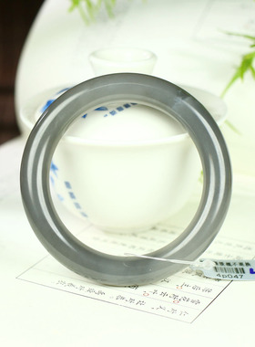 古晨和田玉烟紫手镯玉镯