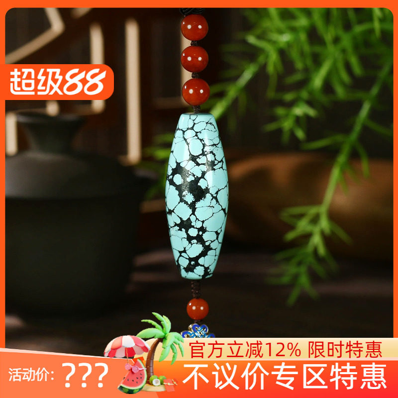 古晨原矿绿松石大桶珠项链