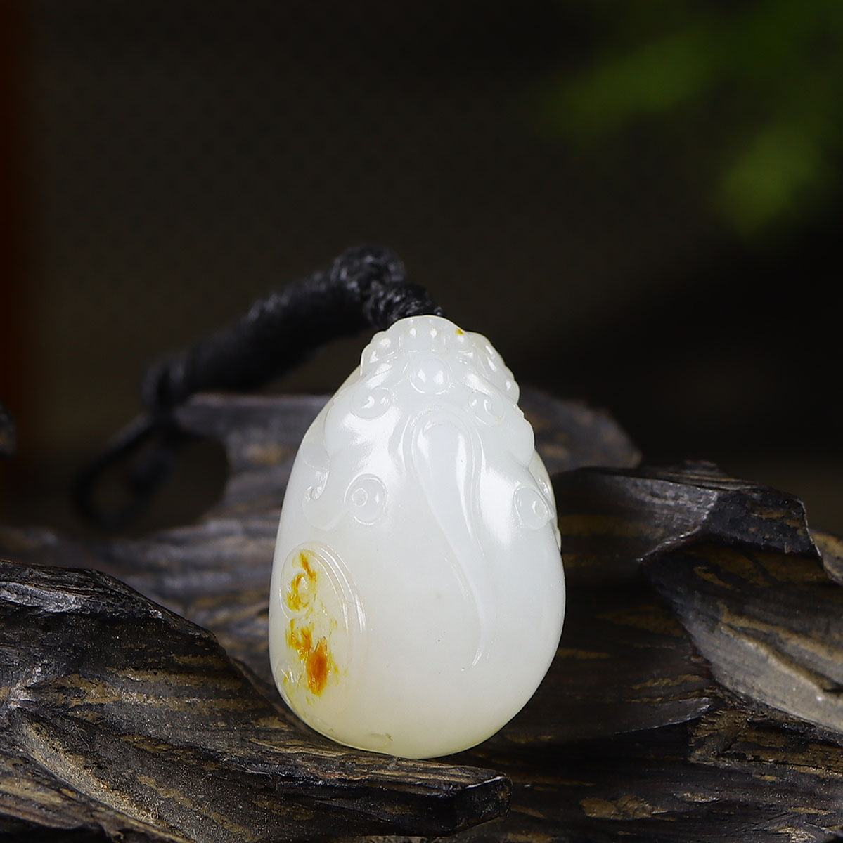 (古晨珠宝)新疆和田玉白玉籽料貔貅挂件吊坠玉坠招财进宝20g
