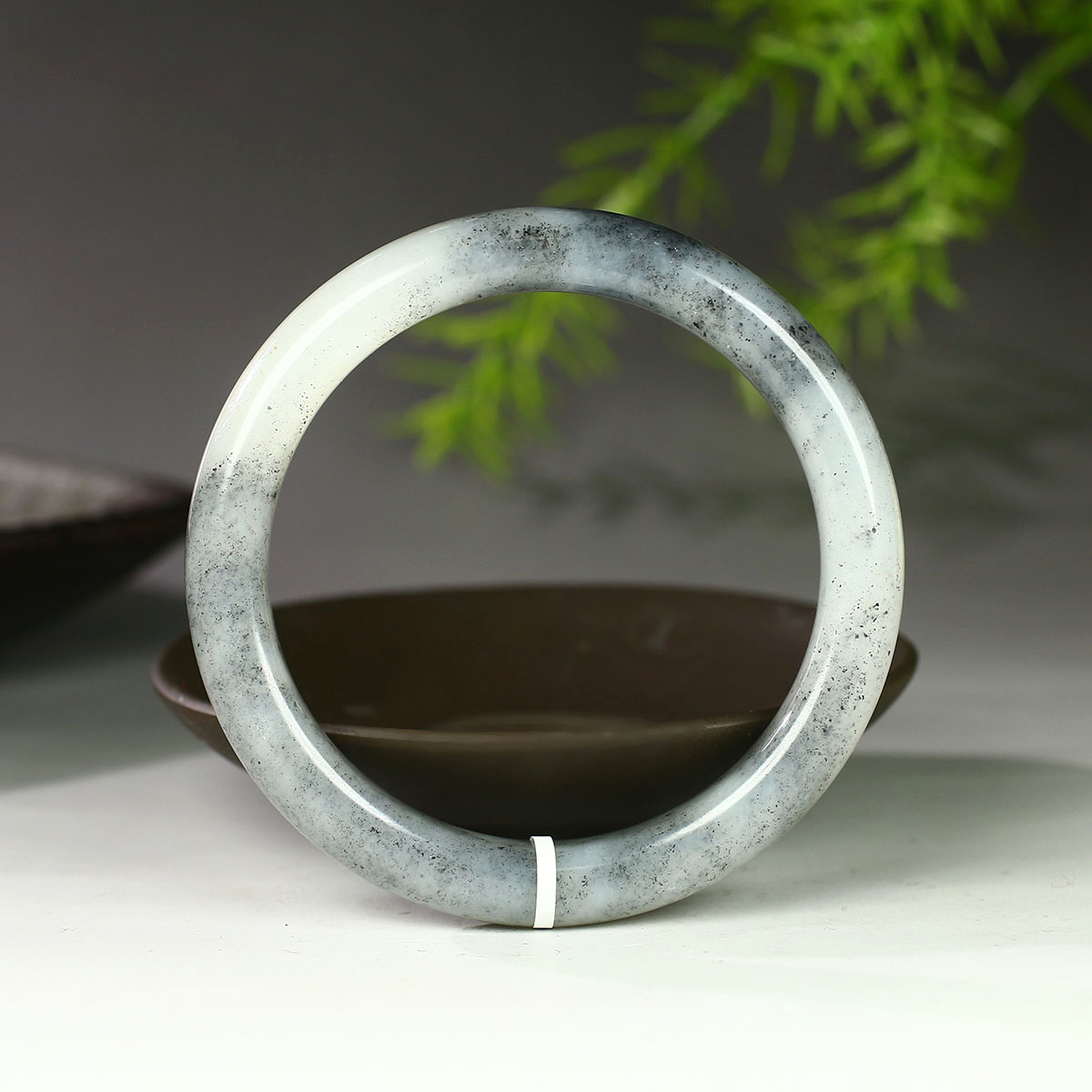 （不议价）新疆和田玉青花手镯女款玉镯腕间优雅49g58mm
