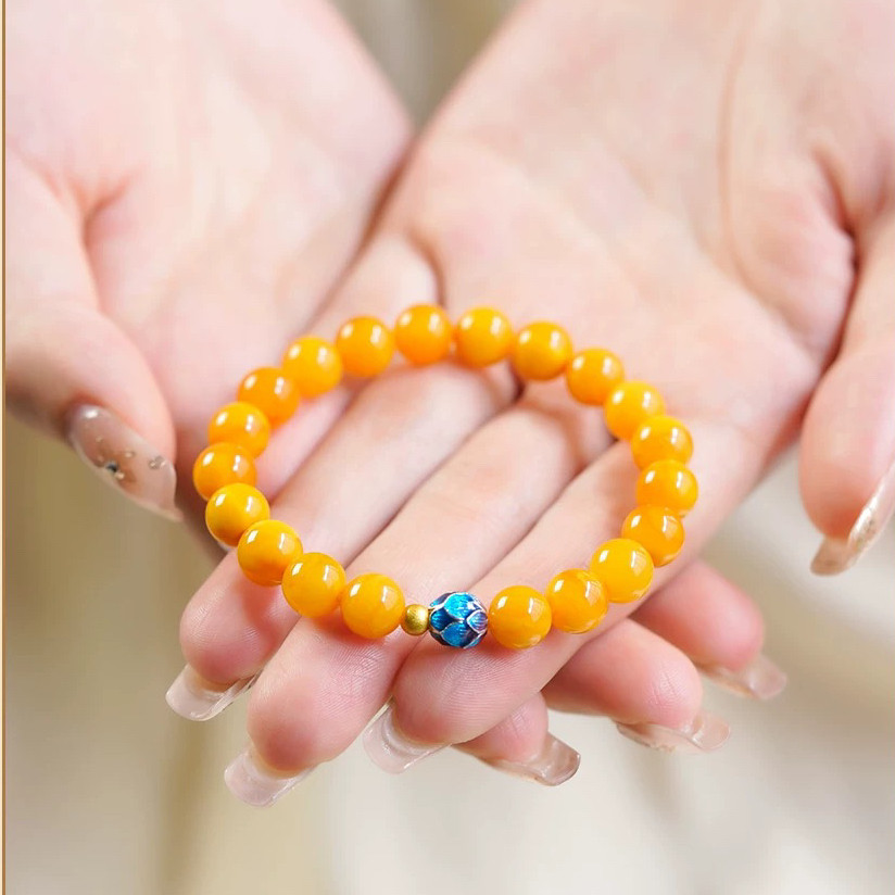 【附国检证书】天然鸡油黄蜜蜡手串妖花琥珀串珠原矿玉石925银莲,饰品/流行首饰/时尚饰品新,手链,淘宝优惠券,粉丝福利购,淘宝优惠卷