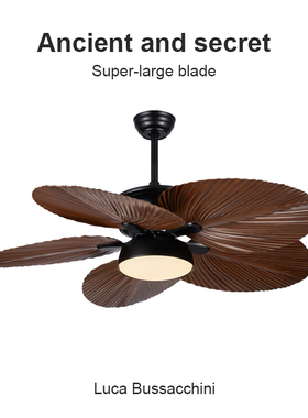 Flower Ones东南亚巴厘岛葵扇风扇灯新中式客餐厅复古电风扇吊灯