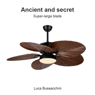 Flower 客餐厅复古电风扇吊灯 Ones东南亚巴厘岛葵扇风扇灯新中式