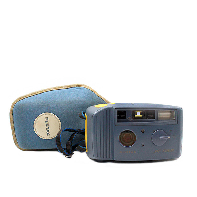 宾得 PENTAX PC-606W胶片相机（蓝色版）带28mm小广角镜头 傻瓜机