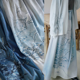 茱萸CORNUS 雪树寒禽 古画感长裙 国风女装通勤汉服日常中式冬装