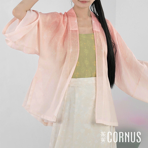 茱萸CORNUS 藕花珠缀·宋对襟衫 汉服国风中式日常女装苎麻上衣