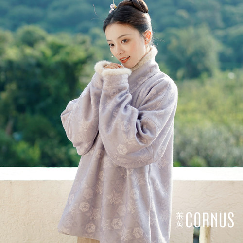 【10月12晚20:00补货】茱萸CORNUS 雪中仙大襟袄 印花针织汉服