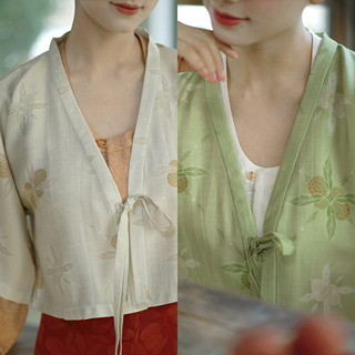 茱萸CORNUS 大吉大荔武周背子 汉服女装对襟国风中式上衣通勤夏装