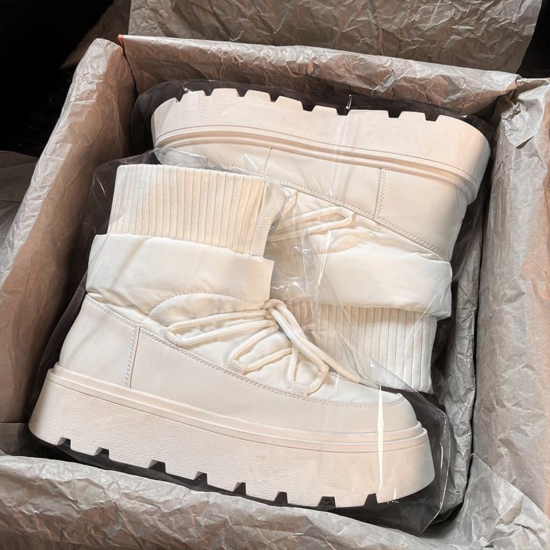 冬季加绒加厚保暖雪地靴女鞋2025年新款户外厚底防水防滑抗寒棉靴