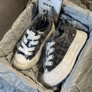 王鹤棣同款重奏梅花帆布鞋增高厚底男女鞋2026年新款休闲运动板鞋