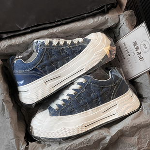 重奏系列梅花帆布鞋 厚底休闲板鞋 王鹤棣同款 冬季 潮 男女鞋 香港正品