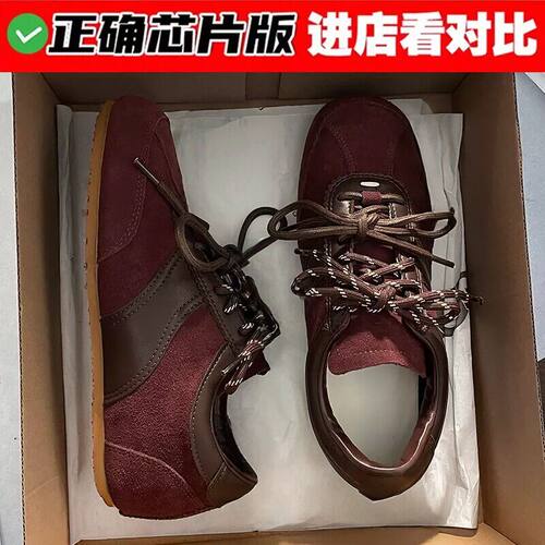 【火云甄选】复古百搭休闲德训鞋女2026秋季双鞋带运动拼接阿甘鞋