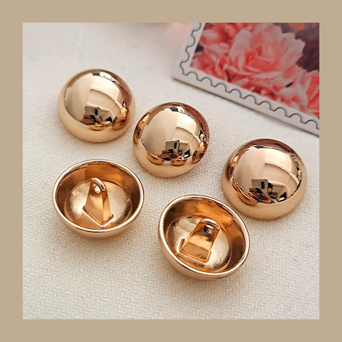 金属纽扣毛呢大衣时装装饰扣金色