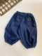 女童灯笼裤 外贸日单原单纯棉牛仔大P屁短裤 男童夏季 中性宽松56分