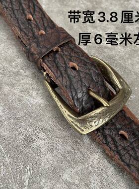 加厚纯铜复古休闲风欧美男士腰带