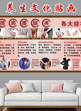 中医理疗美容院背景墙画