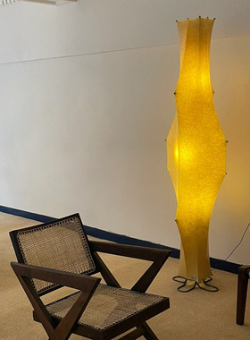 后现代现代简约客厅立式灯设计师创意书房沙发白色蚕丝卧室落地灯