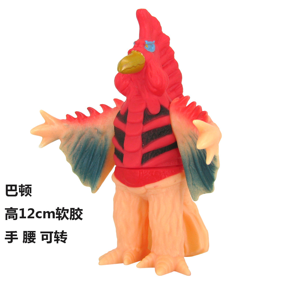 巴顿火山怪鸟怪兽软胶泰罗波顿可动人偶儿童玩具