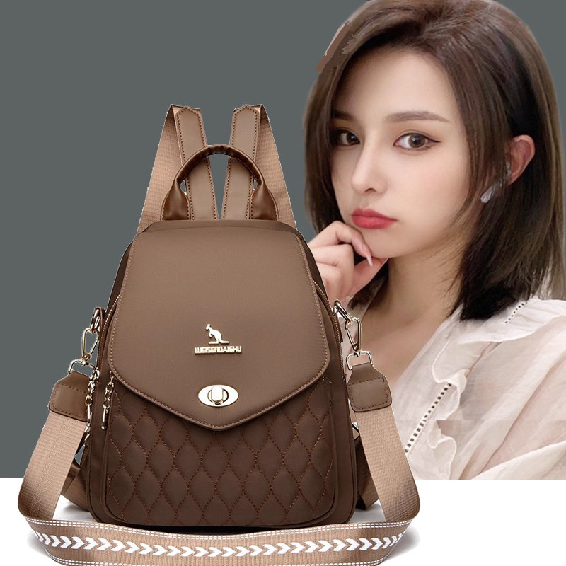 牛津布双肩包女轻便休闲背包气质