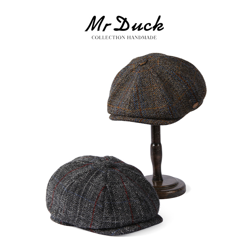 报童帽mrduck英国HarrisTweed
