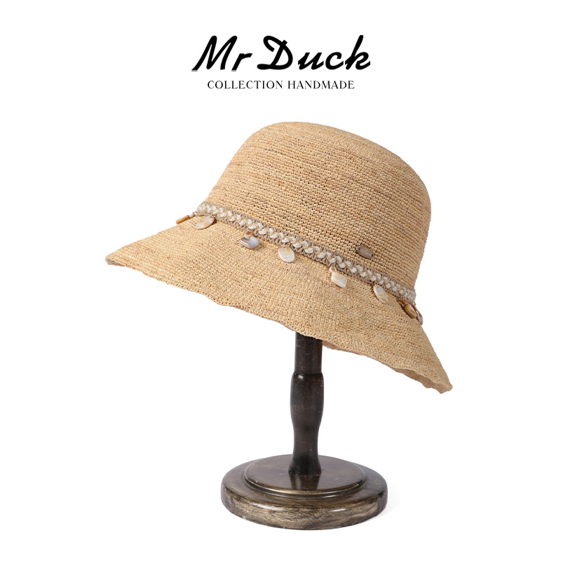 1分4级拉菲草帽遮阳防晒