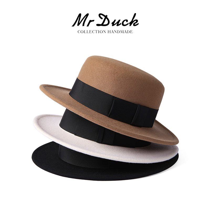 mrduck秋冬季高级感穿法式平顶帽