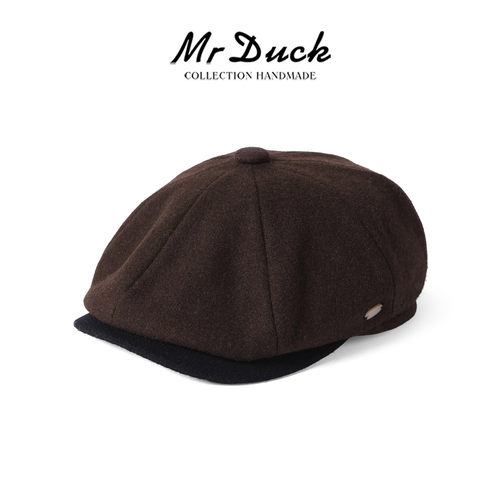 mrduck漫步者麦尔登呢羊毛报童帽