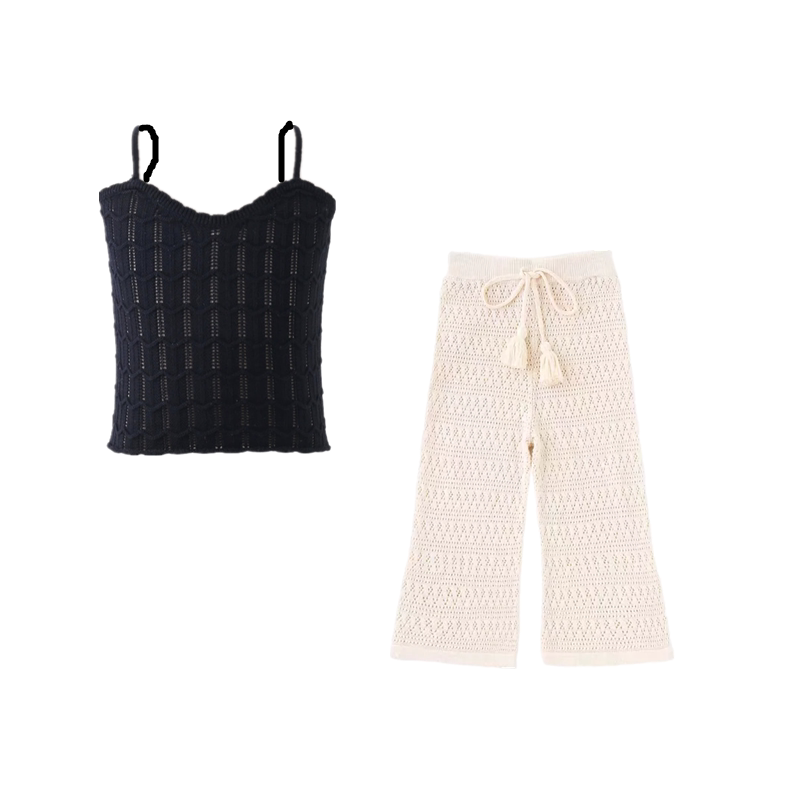 韩国ins童装春夏季女童针织马甲时髦叠穿吊带背心婴儿纯棉镂空