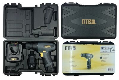 大有小强锂电钻充电钻收纳箱箱子