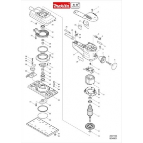 牧田BO4901打磨机配件转定子底板