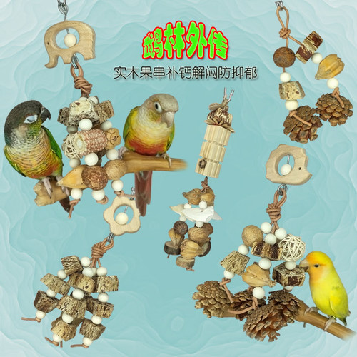 鹉林外传鹦鹉玩具磨嘴补钙啃咬