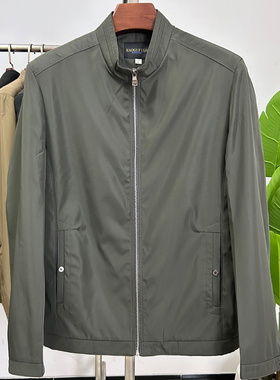 春秋男士夹克爸爸装外套夹克衫立领休闲薄款商务外套春秋款夹克衫