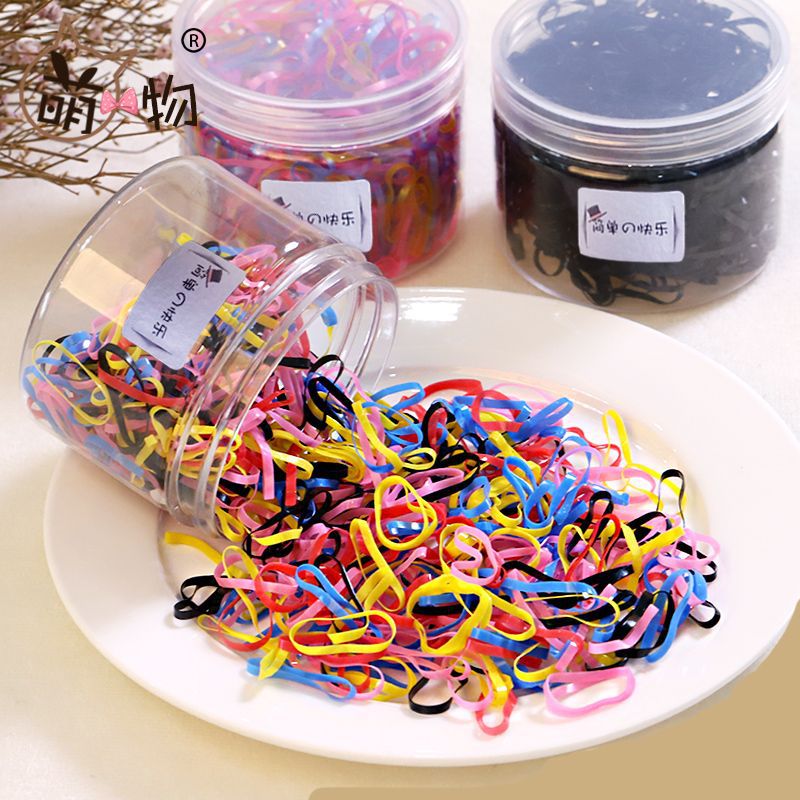 婴儿橡皮筋宝宝扎头发一次性不伤发儿童头饰发饰编发绳小号扎发圈