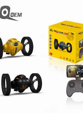 IQOEM 专利产品2.4G弹跳遥控车wifi摄像车漂移特技车男生玩具模型