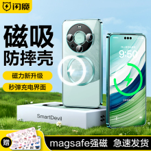 闪魔适用华为mate60pro磁吸手机壳mate60透明保护套Magsafe新款镜头全包m60无线充超薄por防摔男高级感女外壳