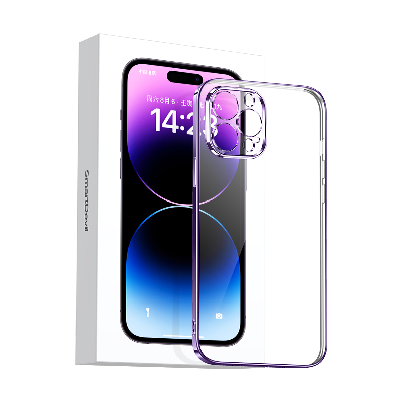 闪魔适用苹果15手机壳iPhone14ProMax新款13P透明保护套华为mate60软壳全包12防摔超薄XR硅胶女8plus男高级感