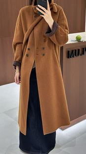 商场同款25206韩版宽松显瘦百搭双面羊绒大衣女中长款羊毛呢外套