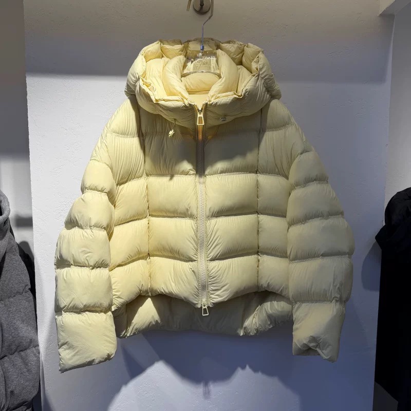 鹅绒服零压云朵泡芙新国标90白鹅绒商场同款9659花苞帽鹅绒羽绒服