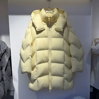 9670云朵泡芙鹅绒服中长款羽绒服2025冬季新国标90白鹅绒女士