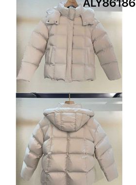 冬日里的一封情书ALY86186连帽可拆新国标95绒子白鸭绒羽绒服