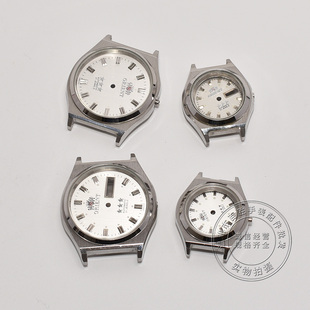 双狮石英表壳装2035机芯不锈钢套壳3星表壳男女玻璃镜片手表配件