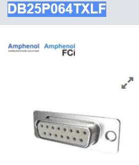 DB25P064TXLF D-Sub标准连接器 Solder bucket conn. 25 way Pin
